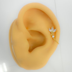 Piercing elica in argento 925 placcato oro Lotus #280