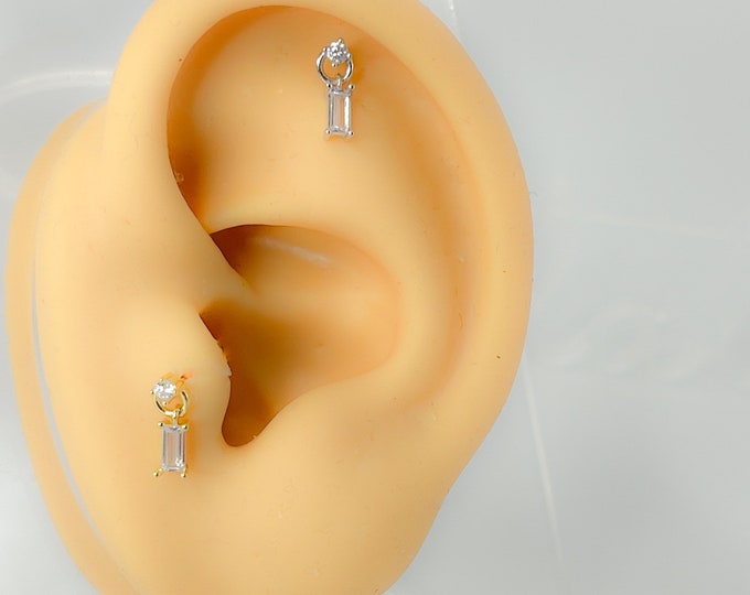 Tiny piercing 925 silver gold-plated No. 139