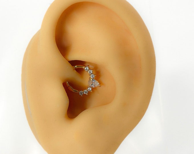 Piercing 925 silber vergoldet crystal