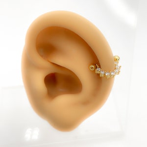 Piercing #321 Helix barbel stab  925 Silber vergoldet Schmuck Knorpel stud
