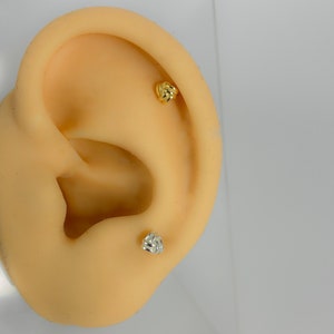 Helix Knoll s925 silber vergoldet #233 klein mini piercing tiny Knorpel