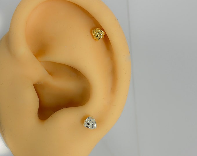 Helix Knoll s925 silver gold plated #233 small mini piercing tiny cartilage
