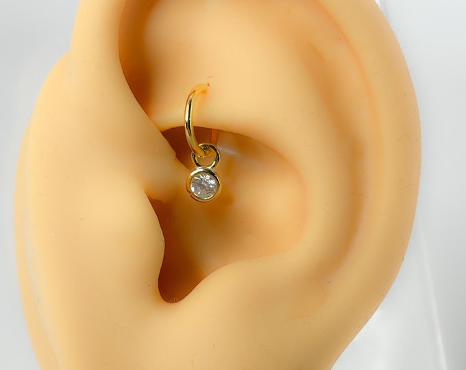 Piercing 925 silver gold-plated for rook No.165