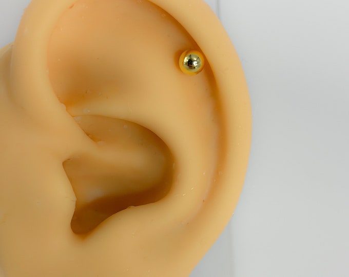 Helix s925 Silver Gold Plated #238 Ball Cartilage Piercing