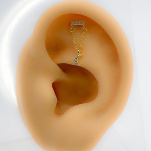 Piercing 925 silber vergoldet mond Nr.266