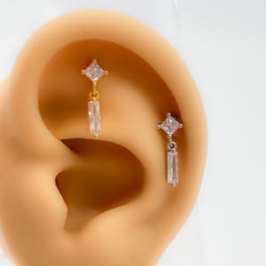 Helix 925 Silber vergoldet Flat Back #140
