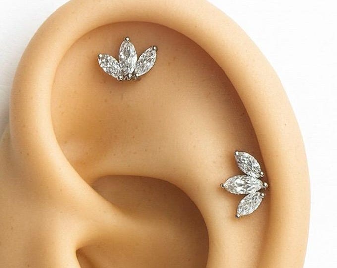 Piercing lotus chirurgen Stahl Vergoldet