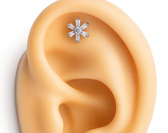 Piercing 265 Surgeons Steel Silver Flower