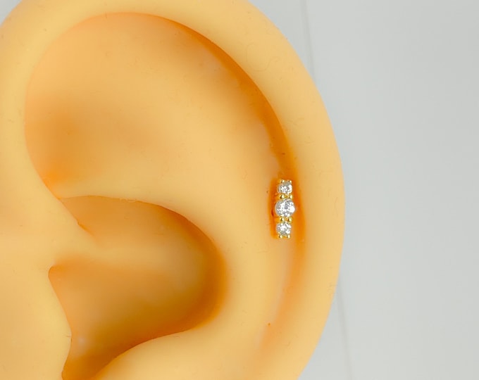 Piercing 925 Sterling Silber vergoldet