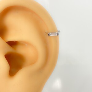 Mini tiny piercing 925s silver #110silver hoop helix rook tragus small clicker