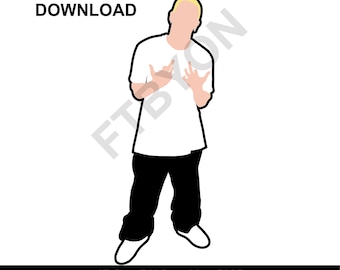 Eminem/ Slim Shady Colored Silhouette - Digital Download Jpeg, png, ai, svg files
