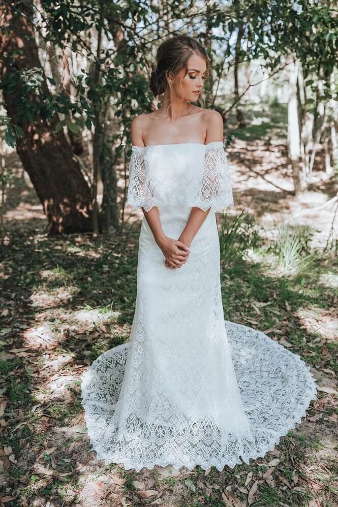 Boho Lace Wedding Dress Layla | Etsy