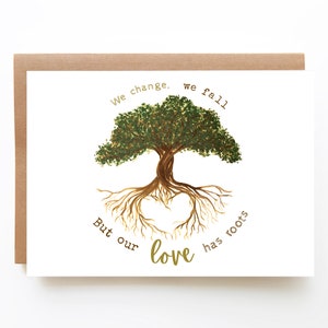 Printable Card | Our Love Has Roots Card | Instant Download | Printable Envelope Included | Hand Painted Watercolor