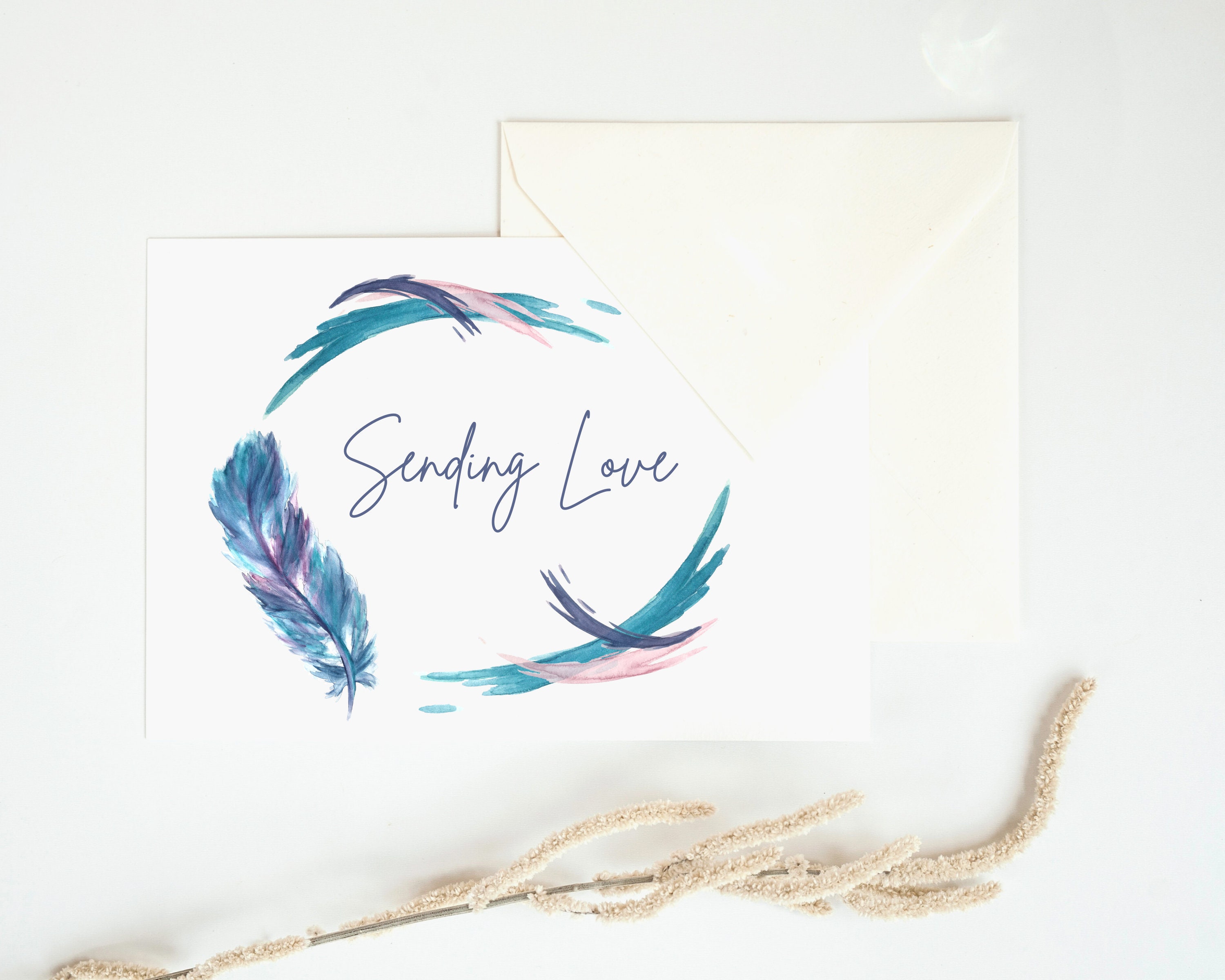 Printable Card Sending Love Card Instant Download Printable Envelope ...