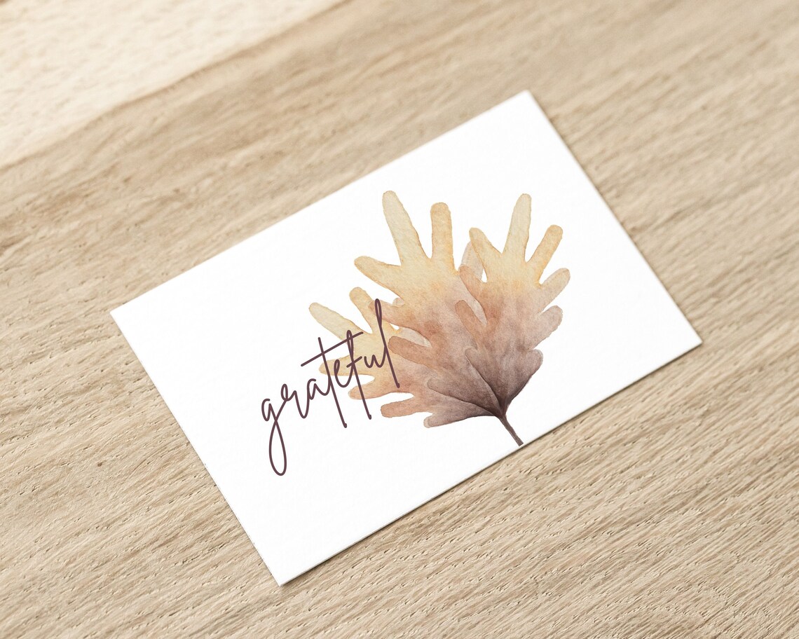 Printable Card Grateful Card Instant Download Printable Envelope ...