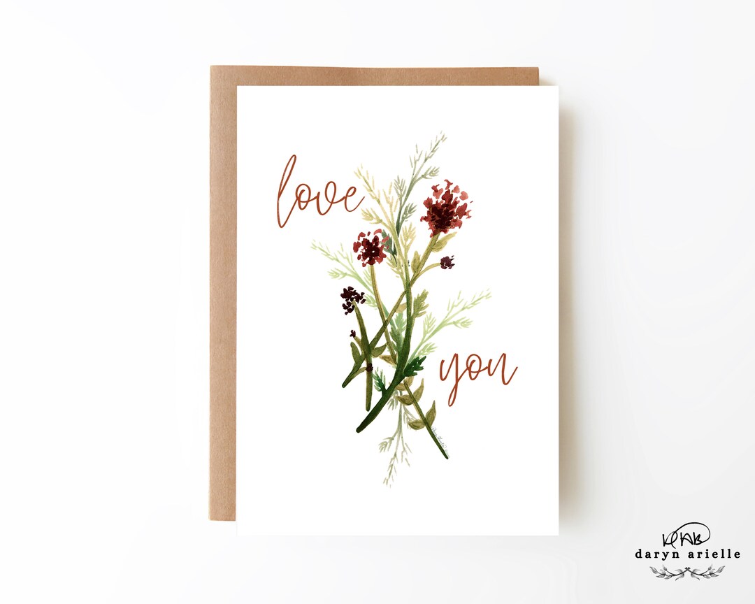 Love You Valentines Card for Her, Anniversary Card for Wife, Printable ...