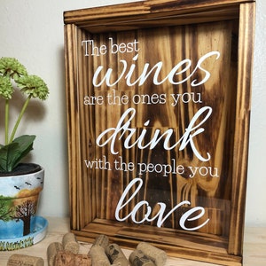 Wine Cork Holder • Wine Lover Gift • The Best Wines • Cork Shadow Box • Wine Lover • Cork Holder