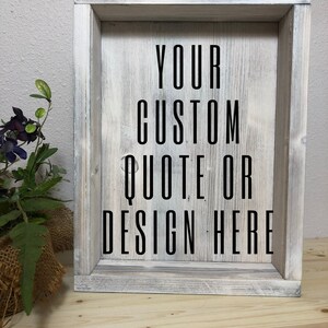 Personalized Pine Wood Shadow Box: Custom Quote Display image 5