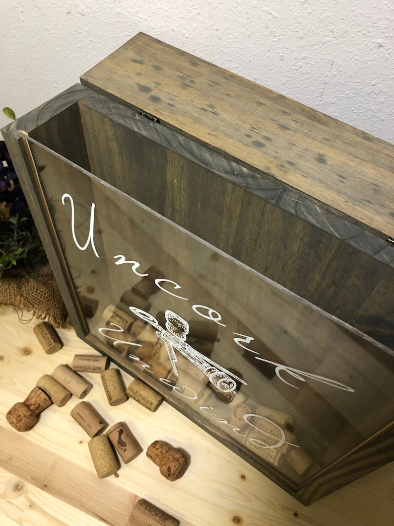 Wine Cork Shadow Box Wine Cork Holder Wine Lover Gift Etsy