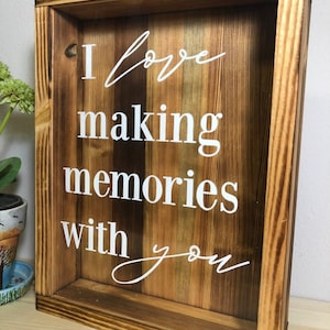 XL Handmade Pine Wood Shadow Box: Ticket & Memento Display