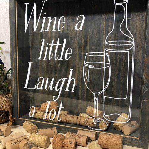 Wine Cork Holder Wine Cork Shadow Box Wine Lover Gift Etsy