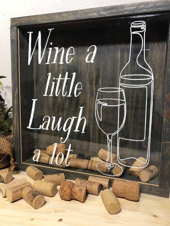 Wine Cork Shadow Box Wine Cork Holder Cork Box Gift for Her Wine Lover Gift Wine Lover Cork Holder Etsy