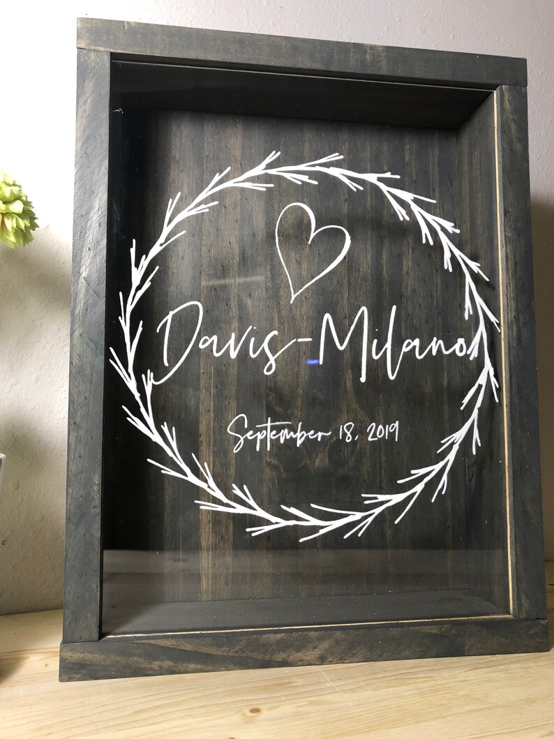 Wedding Shadow Box Gift for Couples Engagement Gift or Etsy