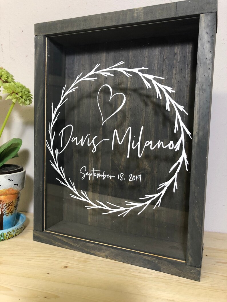 Wedding Shadow Box Gift for Couples Engagement Gift or Etsy