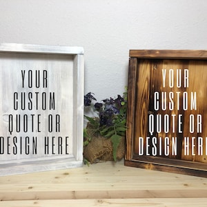 Personalized Pine Wood Shadow Box: Custom Quote Display