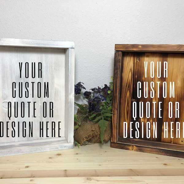 Personalized Pine Wood Shadow Box: Custom Quote Display