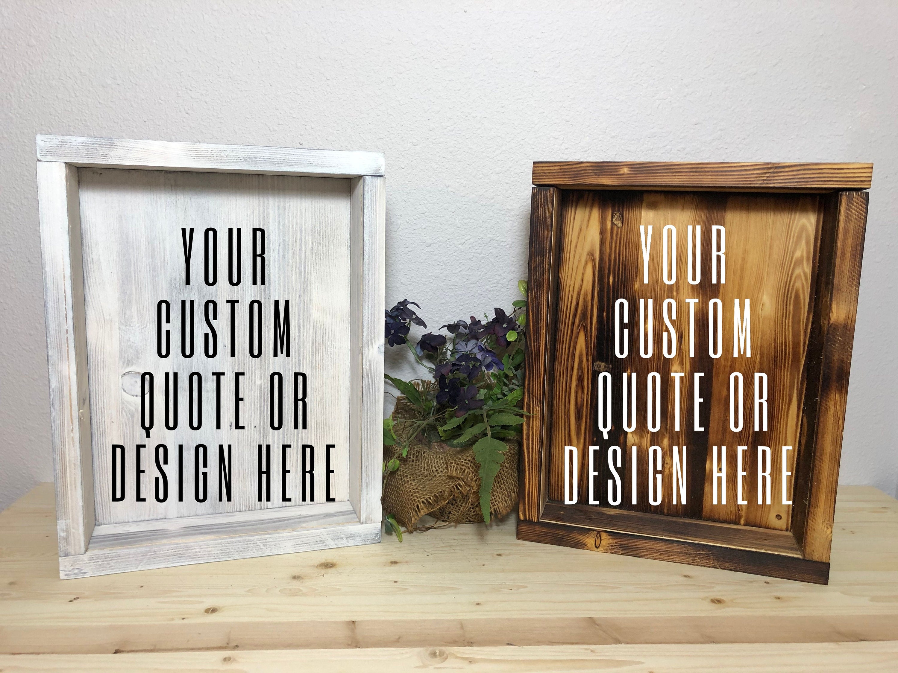 Personalized Pine Wood Shadow Box: Custom Quote Display - Etsy