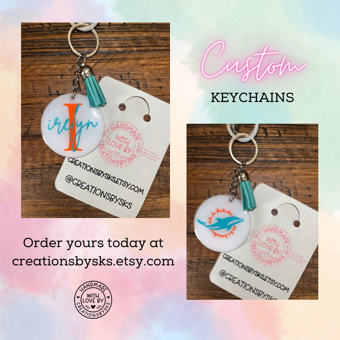 2 Keychain 2 Sided Custom Keychains - Etsy