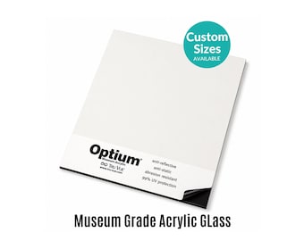 Optium Museum Acrylic Glass For Picture Frames | Non Glare  w/ 99% UV Conservation and Anti Abrasion | Custom Sized Glass Replacement