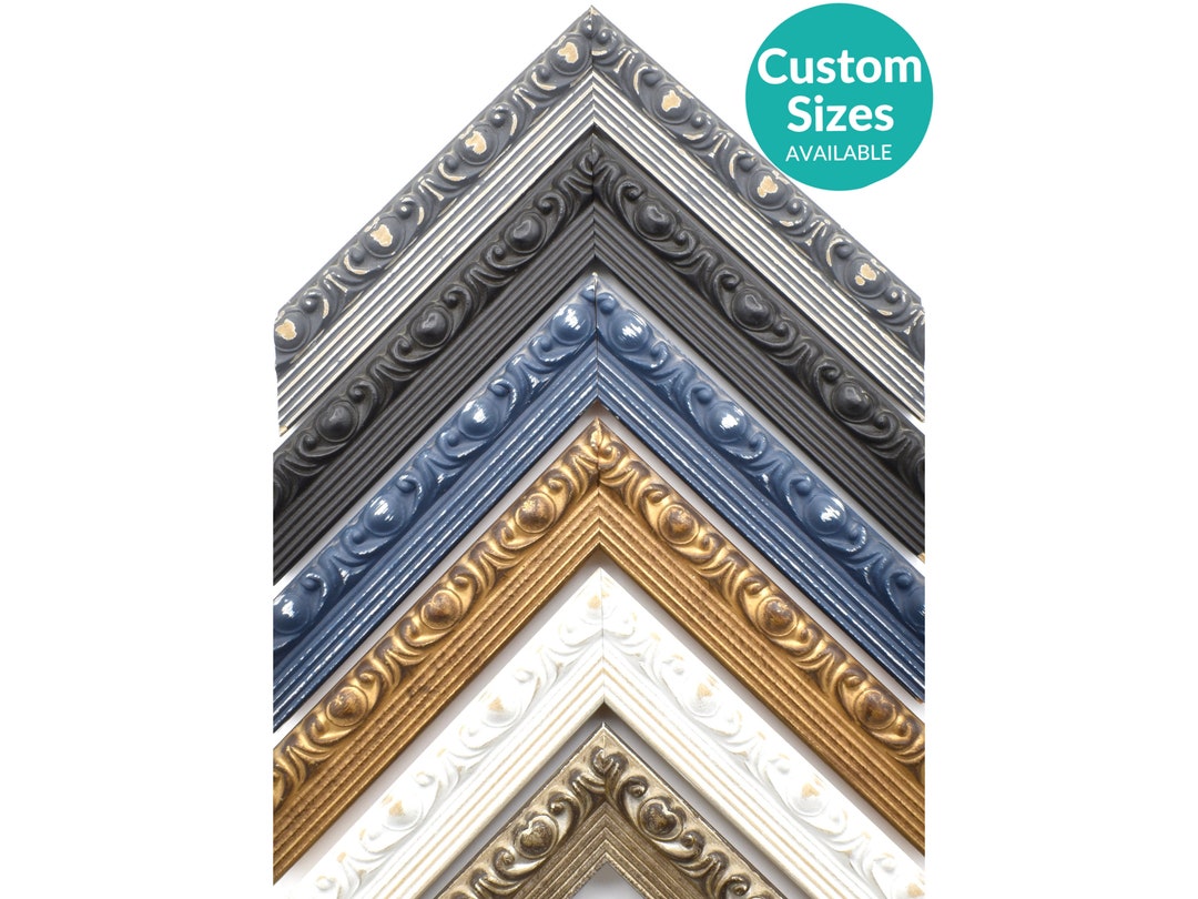 French Country Picture Frame Ready to Hang With UV Protective Acrylic