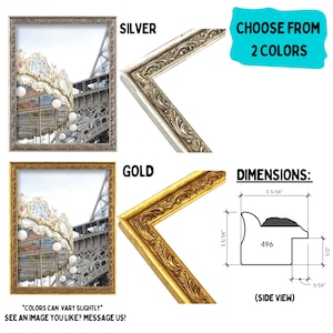 Louis French Country Picture Frame Ready To Hang With UV Protective Acrylic Glass Custom Frames Decorative Frames For Wall Art Posters image 3