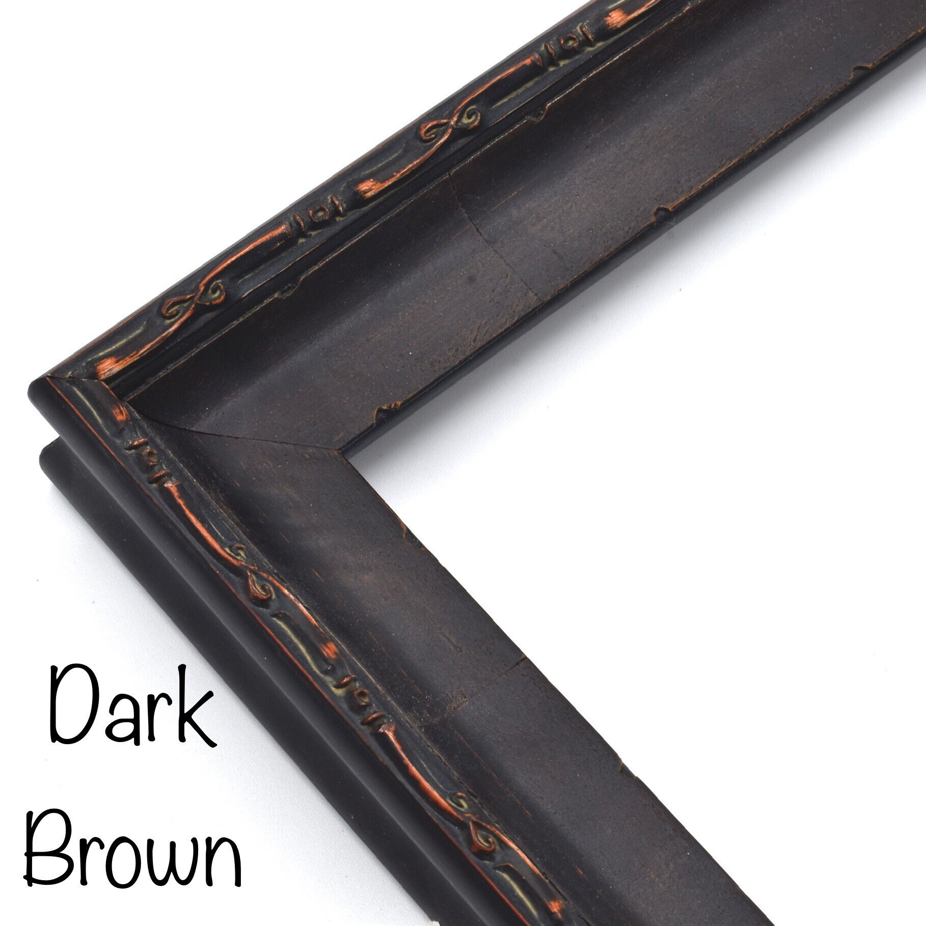 Traditional Scooped Burl Wood Picture Frame Rustic Custom Etsy