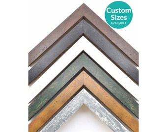 Vintage Style Painted Wood Frame – Rustic Textured Picture Frame for Lively Wall Displays