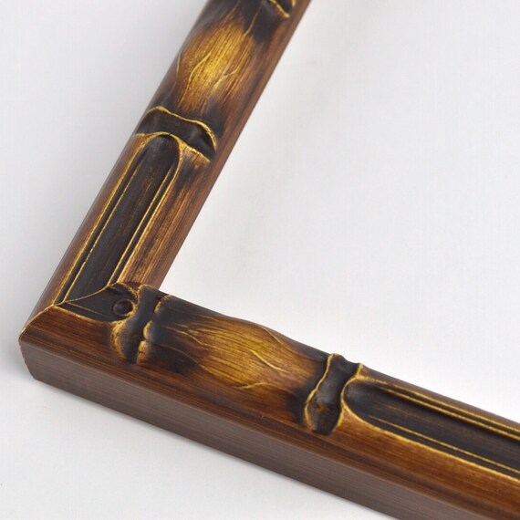 Walnut Shaded Bamboo Style Picture Frame 1 Handmade Etsy