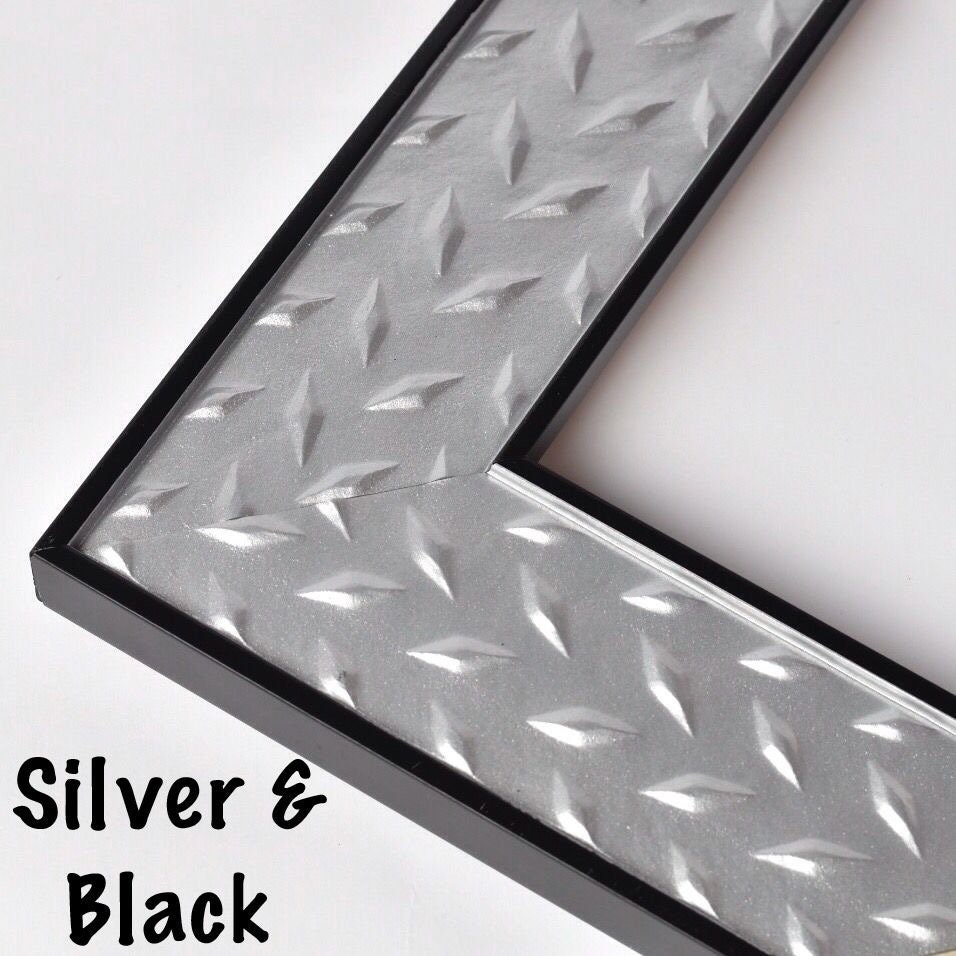 Diamond Plate Style Picture Frame Wide 2 1/2 Handmade Etsy