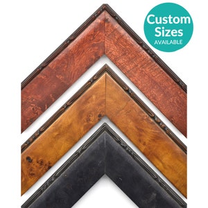 Mid-Century Modern Burl Frame 1 3/4&quot;– Retro Chic Picture Frame for Classic and Abstract Art