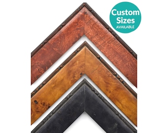 Mid-Century Modern Burl Frame 1 3/4"– Retro Chic Picture Frame for Classic and Abstract Art