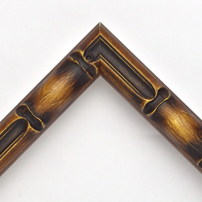 Walnut Shaded Bamboo Style Picture Frame 1 Handmade Etsy