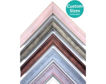 Iced Wood Picture Frame Ready To Hang With UV Protective Acrylic Glass | Custom Picture Frames | Modern Frames For Wall Art Posters Prints