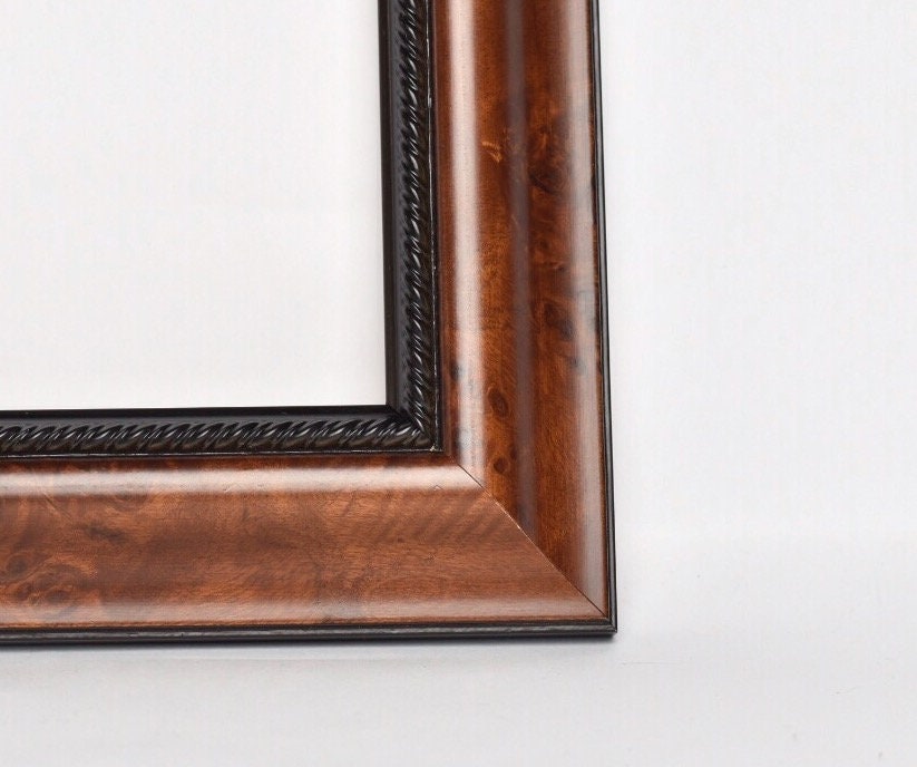 Classic Ornate Picture Frame Mahogany Burl Wood 1 5/8 Etsy