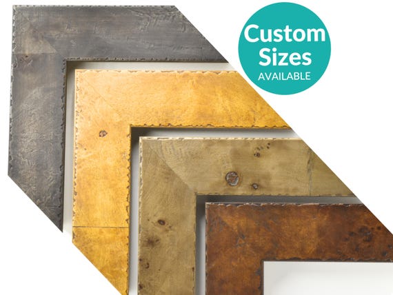 Tanned Burl Wood Picture Frame W/ 90% UV Cover, Boho Mid