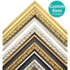 Cadre photo ancien espagnol personnalisé avec couverture UV à 90 % 1 1/2", décoration d'intérieur victorienne décorative, art déco en retrait pour affiches d'art mural toile