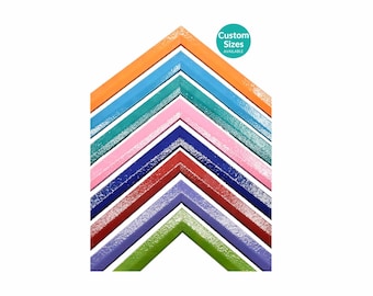 Bright Colored Glossy Picture Frame For Wall Art | Custom Sizes Available | Decorative Frames For Art, Posters, Prints and More