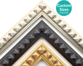 Gilded Art Deco Pyramid Frame – Bold Geometric Picture Frame for Luxe Wall Decor