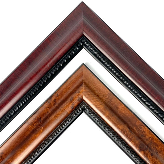 Classic Ornate Picture Frame Mahogany Burl Wood 1 5/8 Etsy