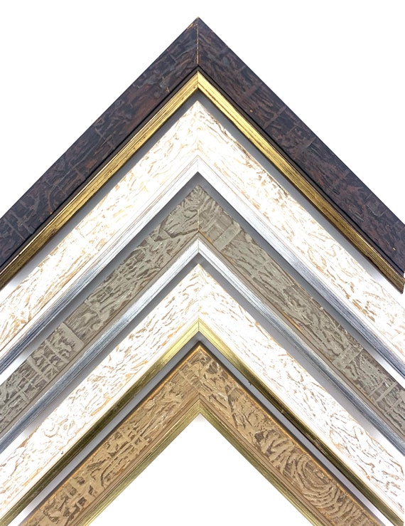 CustomPictureFrames.com 22x11 Frame Gold Real Wood Picture Frame Width 1.75 Inches | Interior Frame Depth 0.5 Inches | Museum Gold Ornate Photo Frame